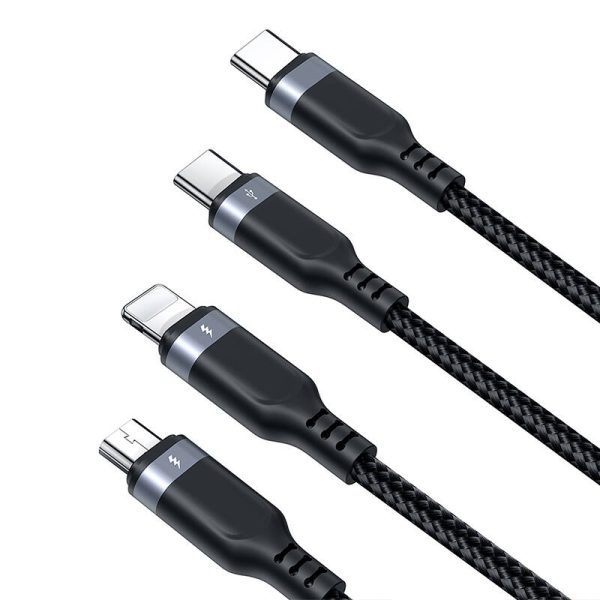 Multi-function USB to USB-C 2x Lightning Micro Joyroom Cable S-A18 — изображение 3