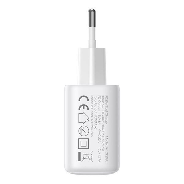 Joyroom JR-TCF12 Dual-Port (2C) 20W Power Charger (white) — изображение 3