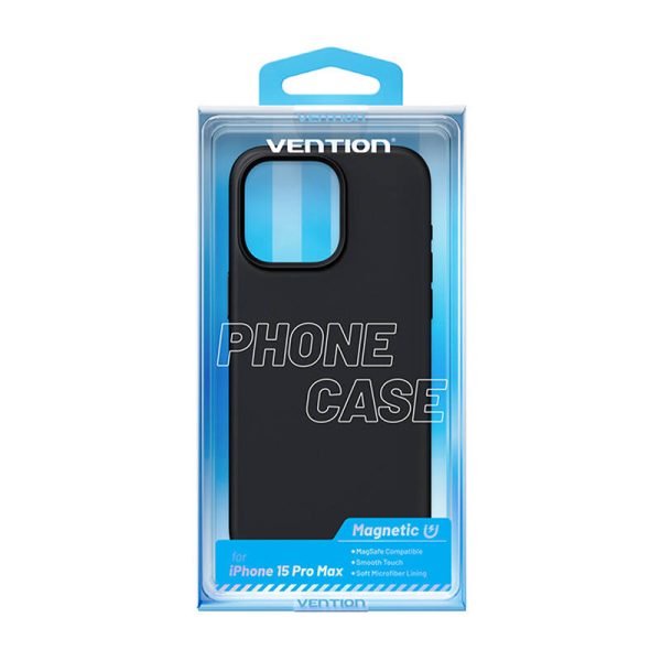 Vention KUFB0-40 Silicone Case for iPhone 15 Pro Max (black) - Image 4