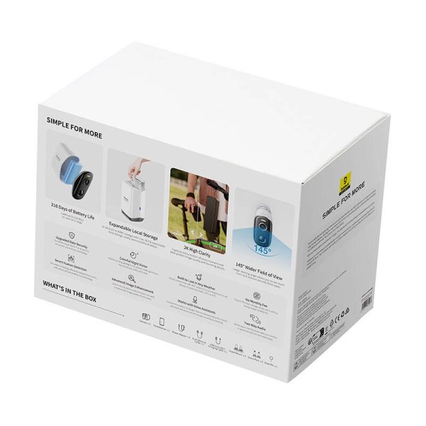 Baseus N1 2K Outdoor Camera Set of 2 (White) - Image 6
