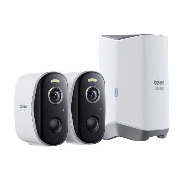 Baseus N1 2K Outdoor Camera Set of 2 (White) - Image 4