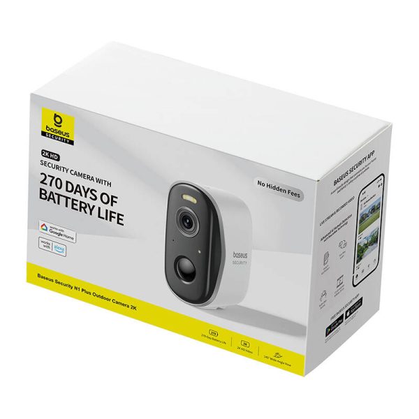 Baseus N1 Plus Outdoor Camera (White) - Image 4