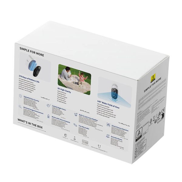 Baseus N1 Plus Outdoor Camera (White) - Image 5