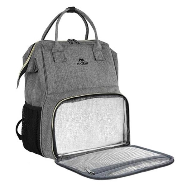 Laptop Backpack / Lunch Bag 15.6'' Matein 1368 USB Grey - Image 2