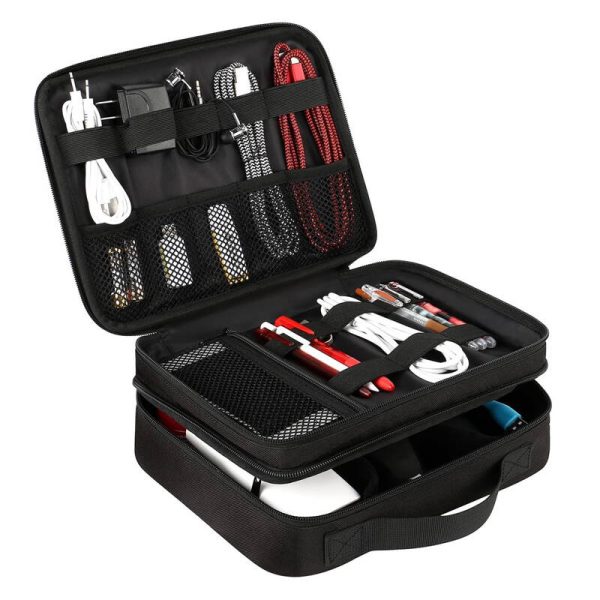 Travel bag with organizer for cables / electronics M Matein 1225 Black - Image 2