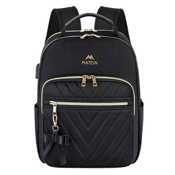 Women's 10.5'' travel backpack with makeup bag Matein 1342 Black - Image 3