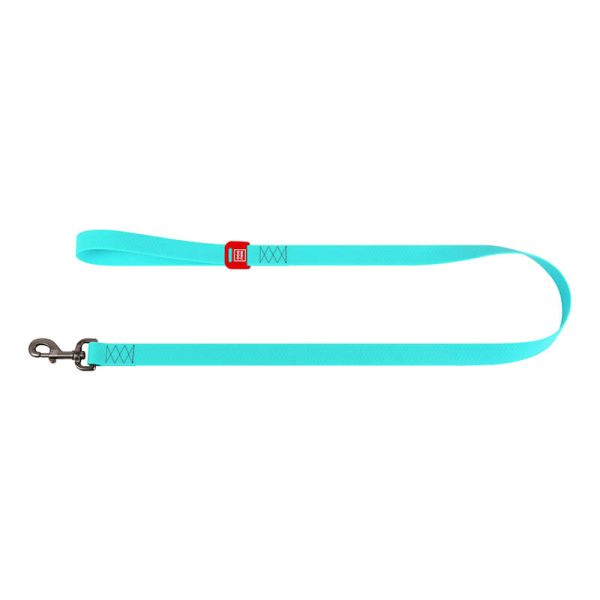 WAUDOG waterproof luminescent dog leash 25mm wide, 183 cm long turquoise - Image 2