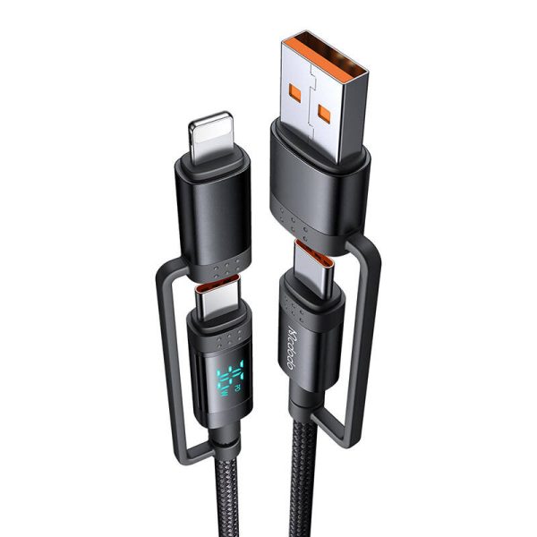 McDodo 4-in-1 USB-C/A to USB-C/Lightning cable CA-1990 1.2m (black) - Image 3