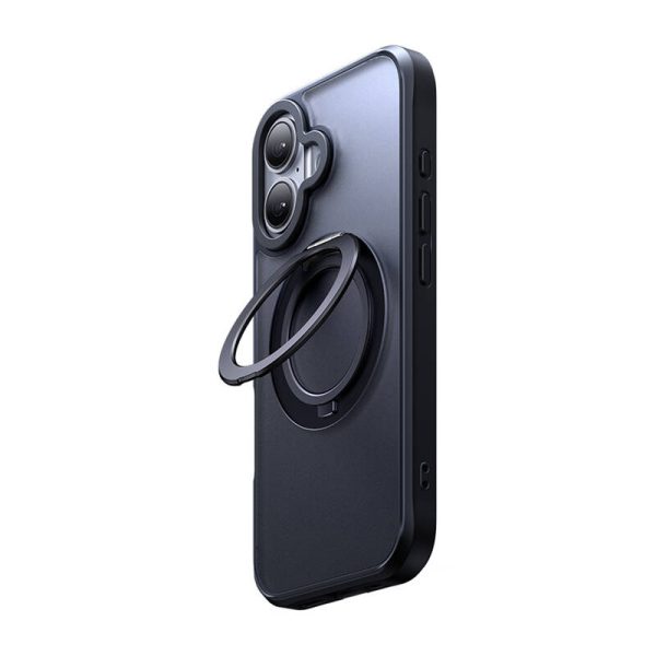 McDodo PC-4930 MagSafe case for iPhone 16 with stand (black) - Image 2