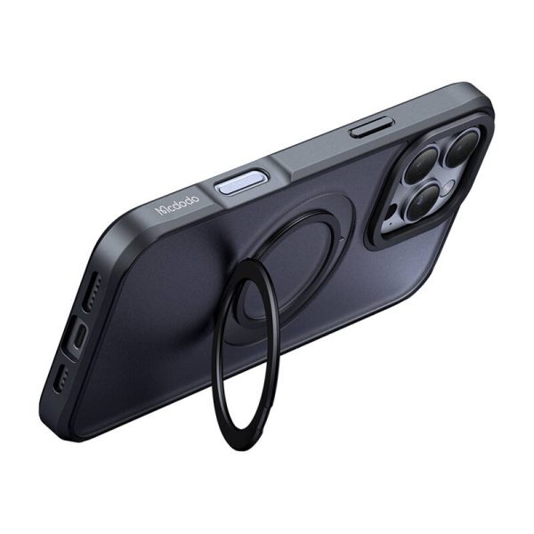 McDodo PC-4932 MagSafe case for iPhone 16 Pro with stand (black) - Image 3