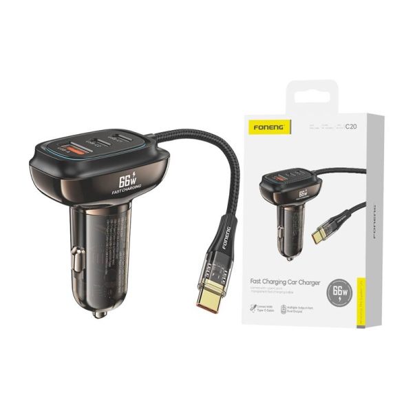 Foneng C20 A+C+C 66W car charger 3 ports - Image 2
