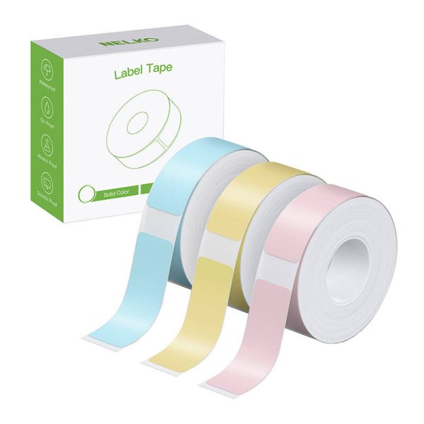Nelko thermal label for label printer P21 (blue/yellow/pink, 12*40 mm）. - Image 2