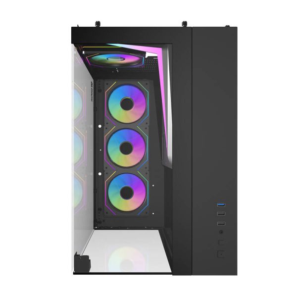 Darkflash TH285 computer case (black) + 4 fans - Image 4