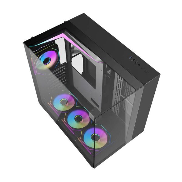Darkflash TH285 computer case (black) + 4 fans - Image 6