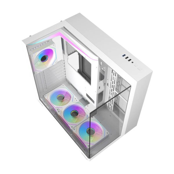 Darkflash TH285 computer case (white) + 4 fans - Image 6