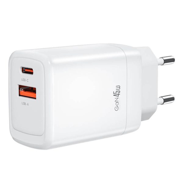 Wall charger XO CE16, 45W, 1x USB-C, 1x USB-A - Image 2