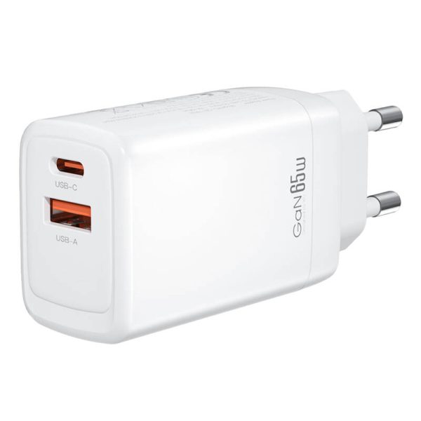 Wall charger XO CE17, 65W, 1x USB-C, 1x USB-A - Image 2