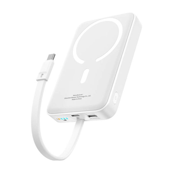 Baseus Mini 10000mAh 30W Magnetic Powerbank (white) Bayern Edition - Image 4