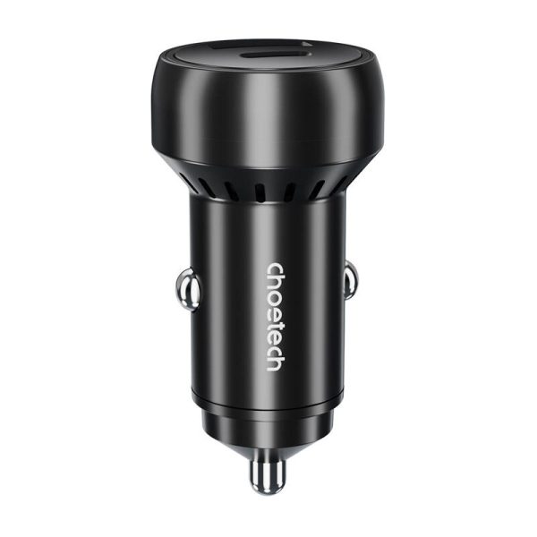 Choetech 60W 2xUSB-C+USB-A car charger (black) - Image 3