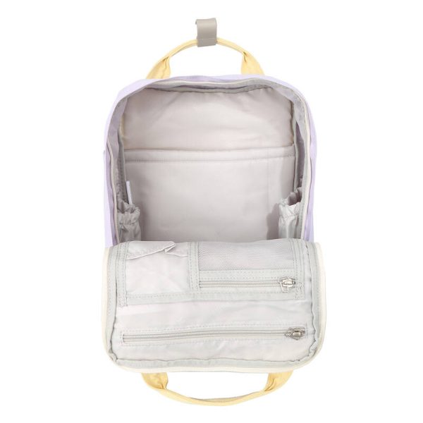Himawari 194L 14'' laptop backpack (purple and sand) - Image 4