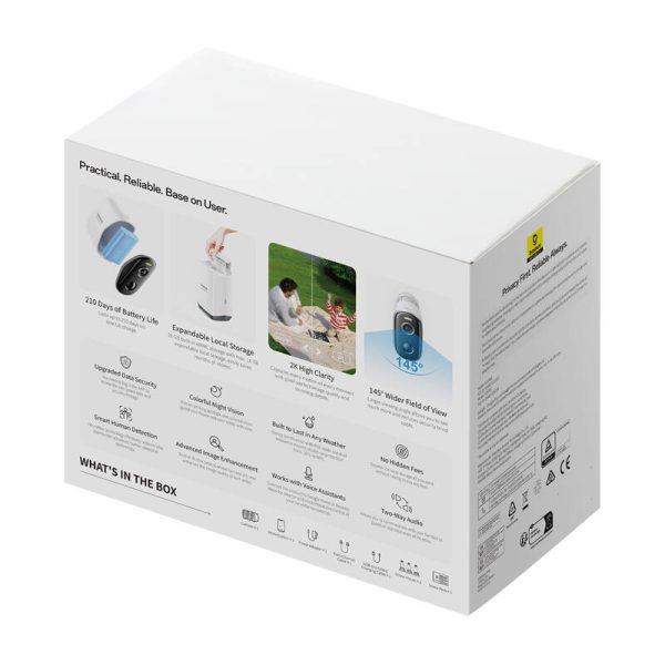 N1 Baseus 2K outdoor camera set of 3 (white) - Image 5