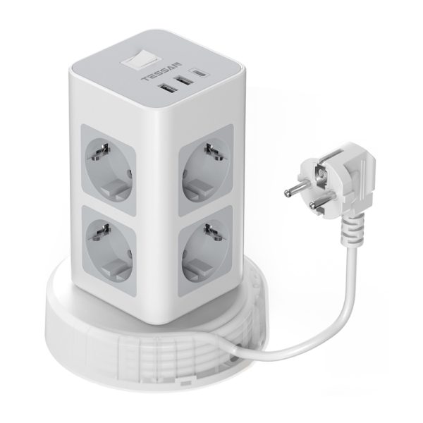 Tessan TPS03RX-DE-C power strip (white)