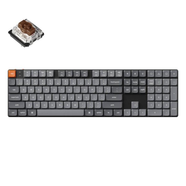 Keychron K5 Max LED Wireless Mechanical Keyboard, Low Profile, Brown Switch (Black) [K5M-A3]. - Image 2