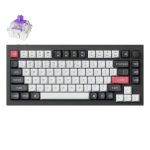 Keychron Q1 HE RGB Wireless Mechanical Keyboard, Nebula Magnetic Switch (Black) [Q1H-M1].