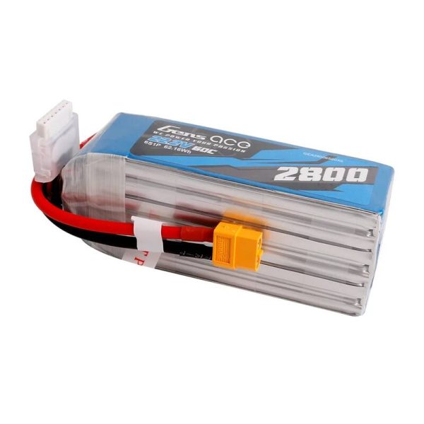 Lipo Gens ace 2800mAh 22.2V 60C 6S1P battery with XT60 connector - Image 3
