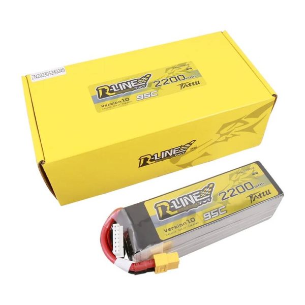 Lipo Tattu R-Line 22.2V 2200mAh 6S 95C battery with XT60 connector - Image 5