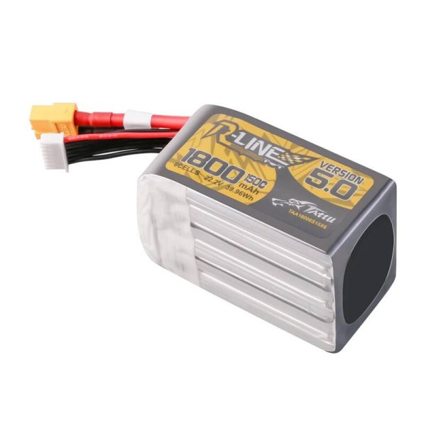 Lipo Tattu R-Line Version 5.0 1800mAh 22.2V 150C 6S battery with XT60 connector — изображение 4