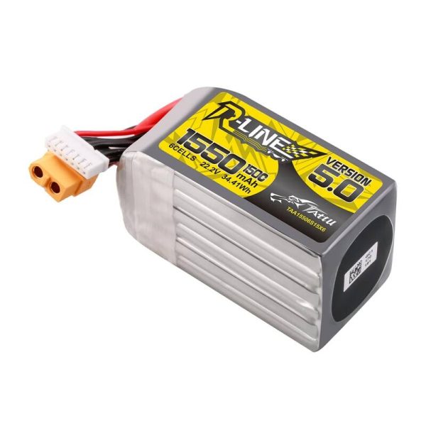 Lipo Tattu R-Line Version 5.0 1550mAh 22.2V 150C 6S battery with XT60 connector — изображение 3