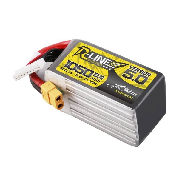 Lipo Tattu R-Line Version 5.0 1050mAh 29.6V 8S 150C battery with XT60 connector - Image 3