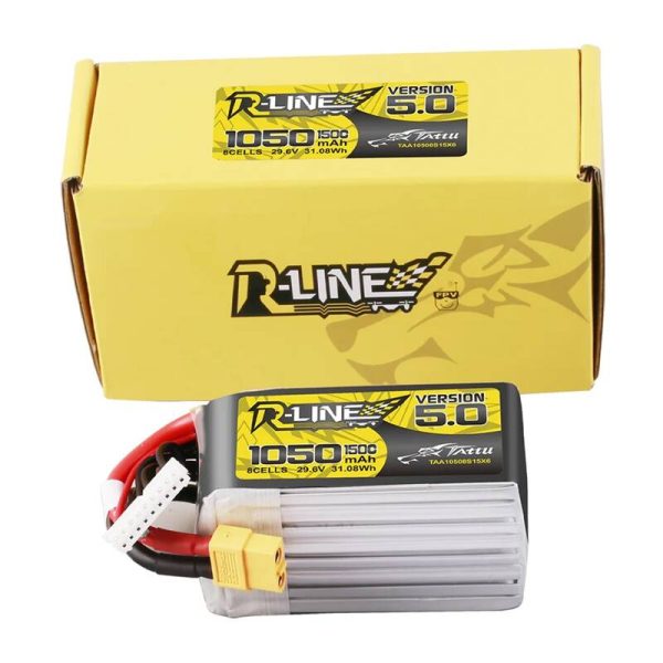 Lipo Tattu R-Line Version 5.0 1050mAh 29.6V 8S 150C battery with XT60 connector - Image 5