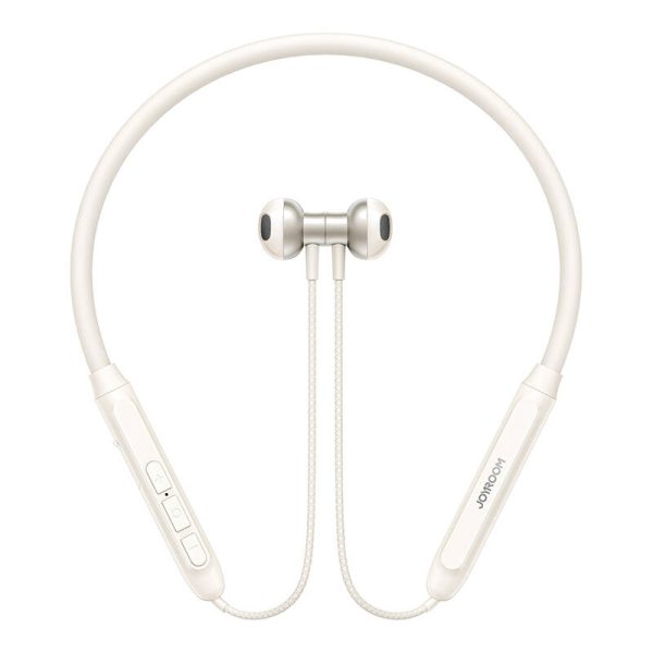 Joyroom JR-D8 wireless neckband headphones (cream white)