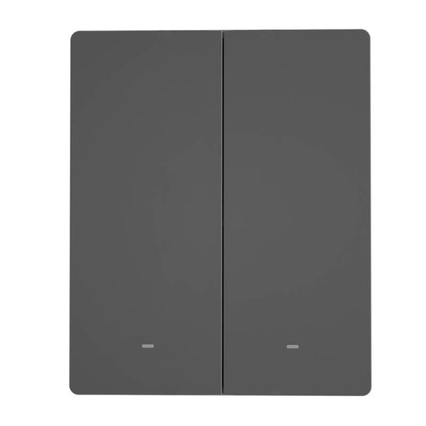 Smart WiFi wall switch SONOFF M5-2C-80 (2-channel, for frame, graphite) - Image 2