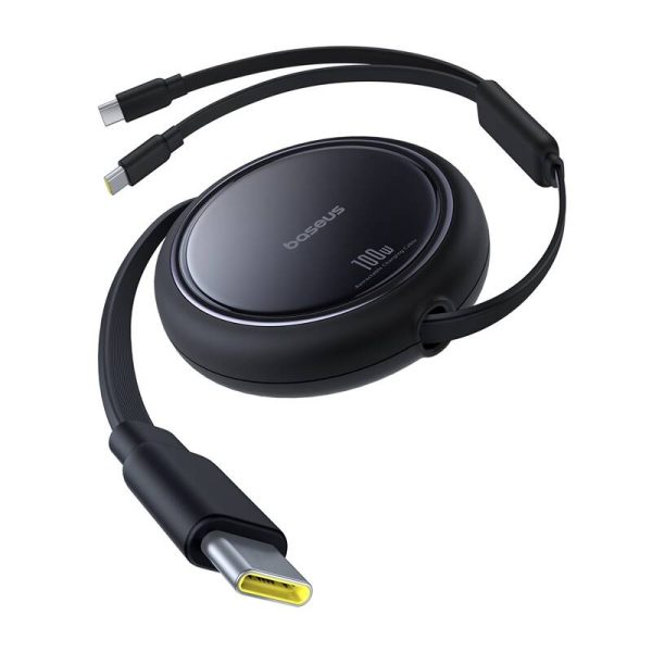 Kabel USB-C 2W1 Baseus Bright Mirror, C+C / 100W / 1m (czarny) - Image 2