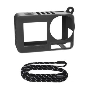 Sunnylife OA5-BHT885-D silicone case with strap for ACTION 5 PRO (black)