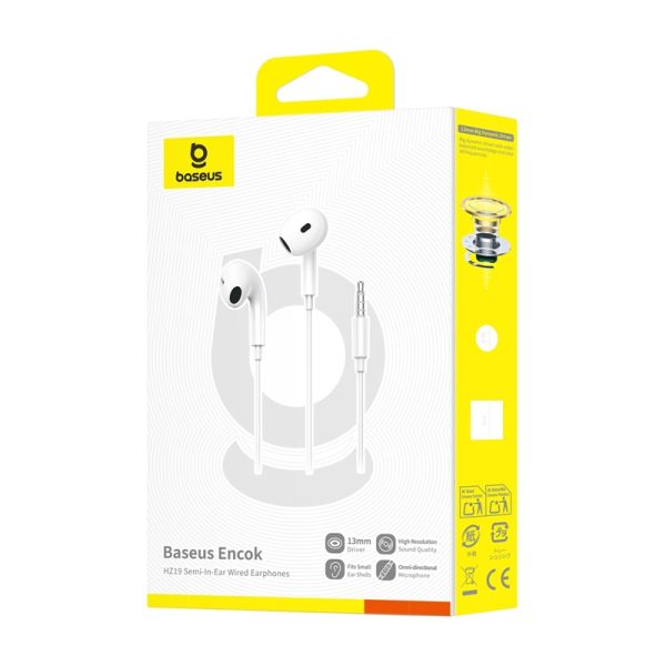 Baseus Encok HZ19 White wired in-ear headphones - Image 6