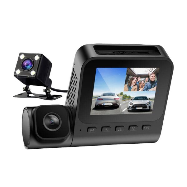 1080p front camera, 1080p indoor camera and VGA rear camera Azdome V600-3CH, G-sensor - Image 2