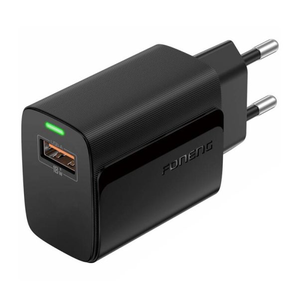 Foneng EU64 USB-A Charger Black - Image 2