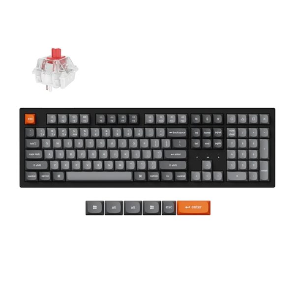Keychron K10 Max RGB Red Switch Wireless Keyboard (Black) [K10M-B1].