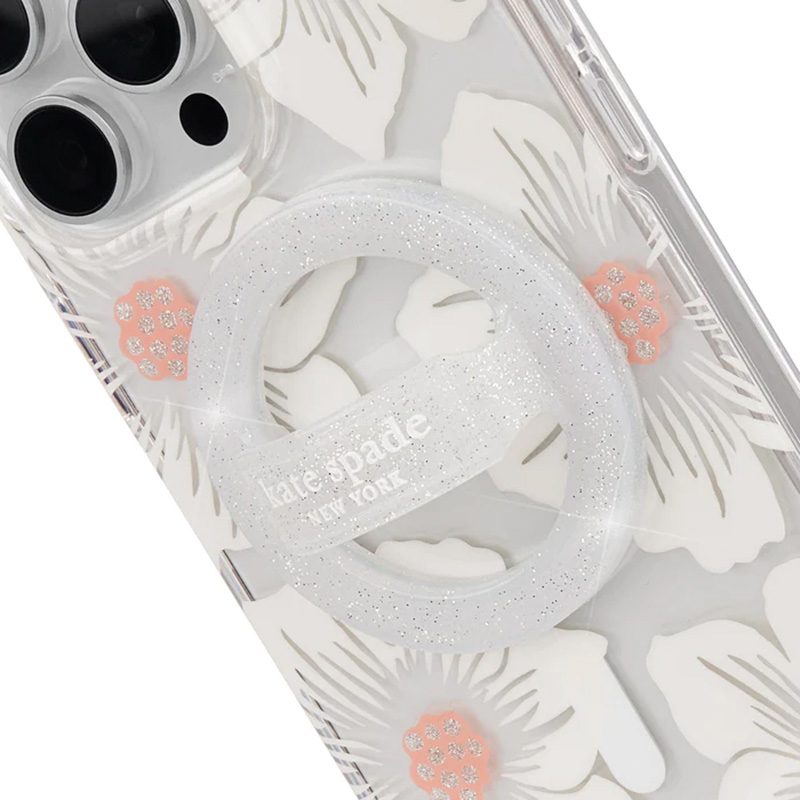Kate Spade New York Magnetic Loop Grip - MagSafe finger holder (The Sparkle Silver)