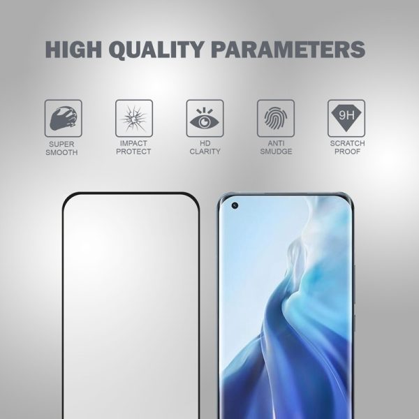 Crong 3D Armor Glass - Tempered glass 9H Full Glue for the entire screen of Xiaomi Mi 11 + installation frame - Image 2