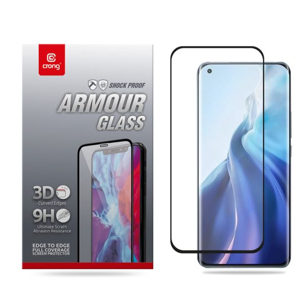 Crong 3D Armor Glass - Tempered glass 9H Full Glue for the entire screen of Xiaomi Mi 11 + installation frame - Image 4