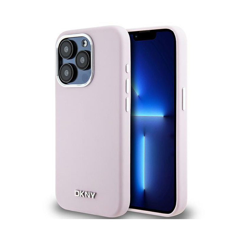 DKNY Liquid Silicone Small Metal Logo MagSafe - Case for iPhone 14 Pro (pink)