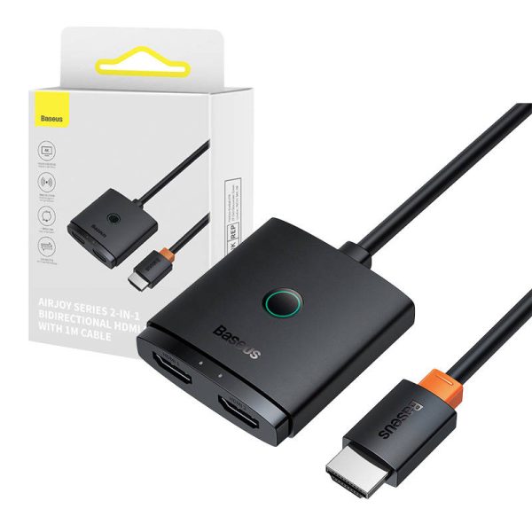 HDMI Switch Baseus  with 1m Cable Cluster Black - Image 2
