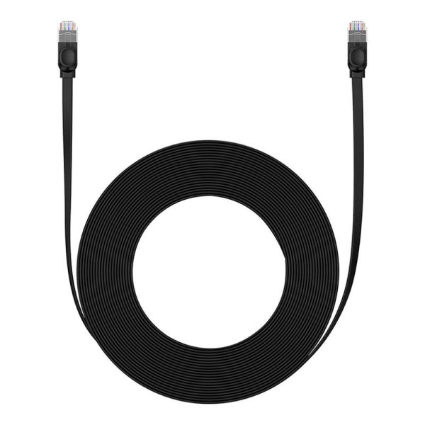 Flat Cable Baseus Ethernet RJ45, Cat.6, 12m (black) - Image 2