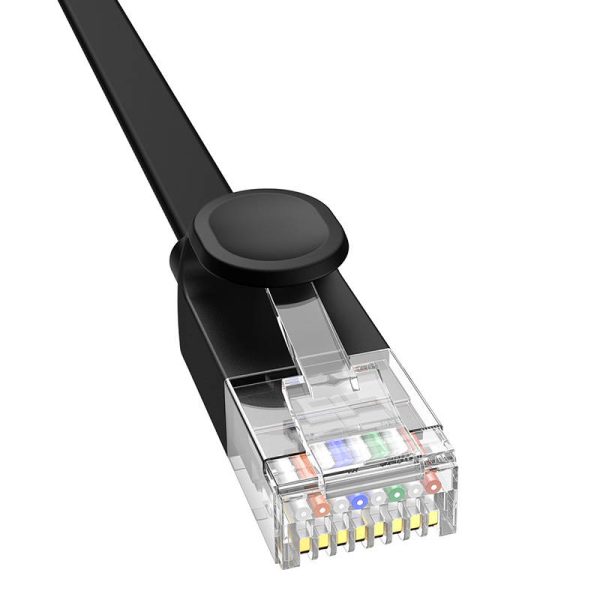 Flat Cable Baseus Ethernet RJ45, Cat.6, 12m (black) - Image 4